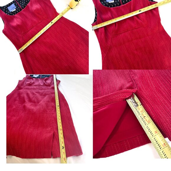 Kay Unger Red Textured Sheath Dress & Blazer Set – Size 6 - Picture 9 of 11